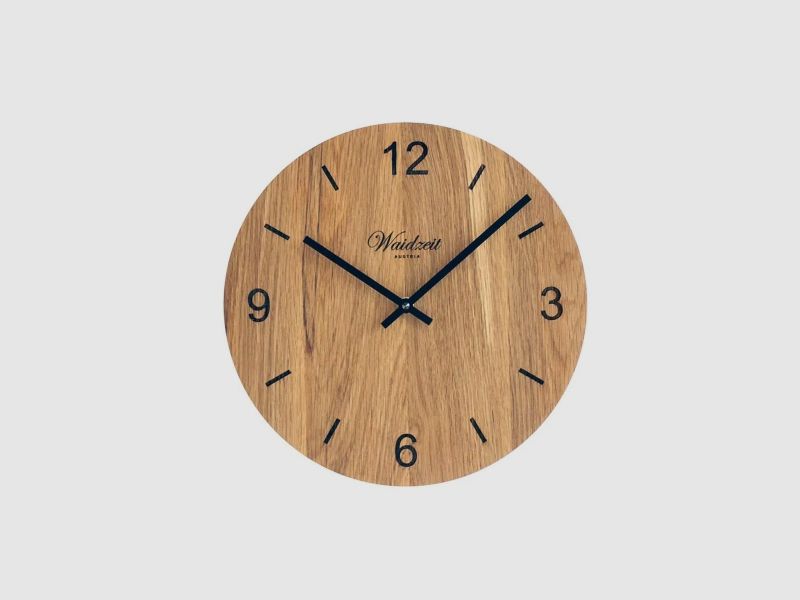 Orologio da parete Tempus in legno di quercia