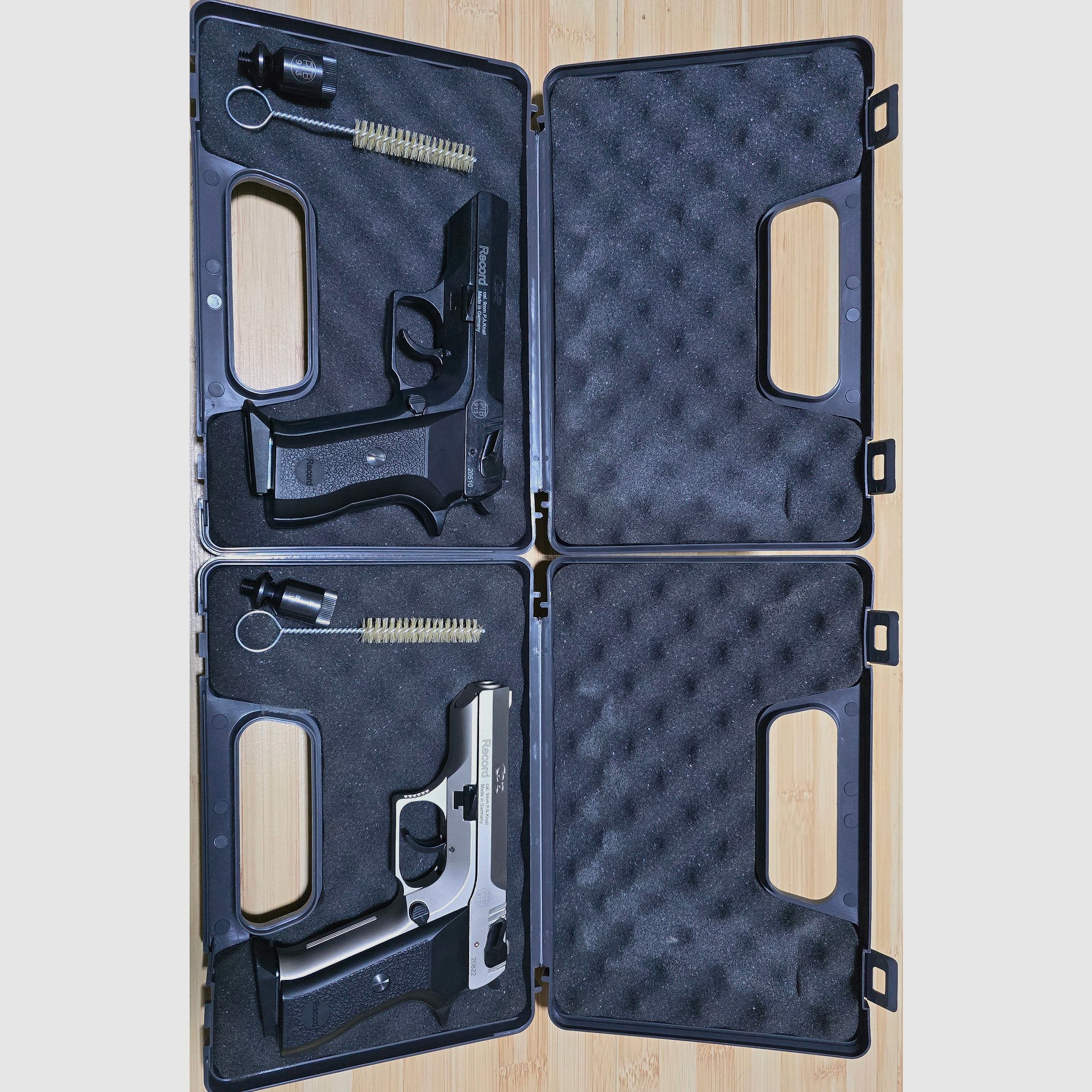 Record COP Nickel und Schwarz Schreckschuss 9mm PAK