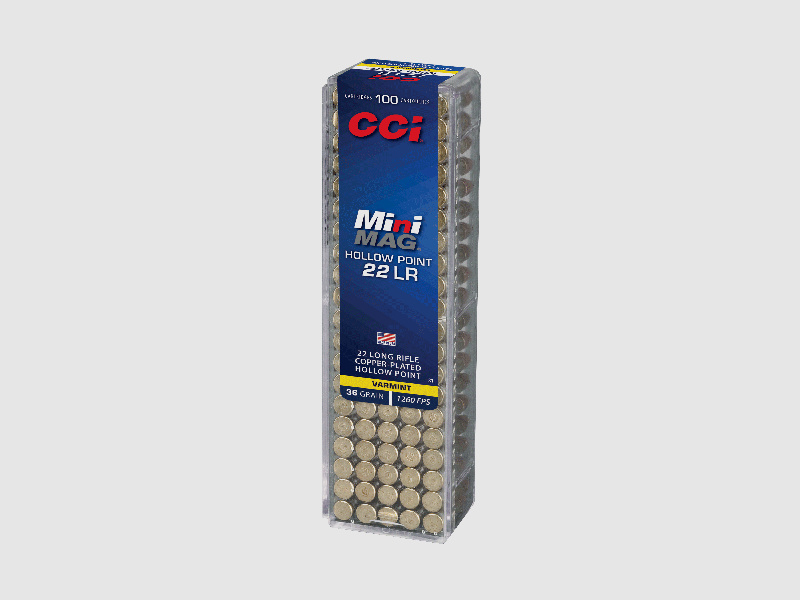 22 LR CCI MINI MAG VARMINT HP 36 GRAINS doos van 100