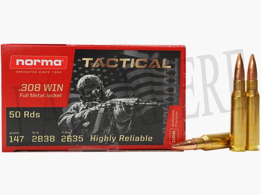 NORMA FMJ TACT 147 GRS (Patrone mit Geschoss)