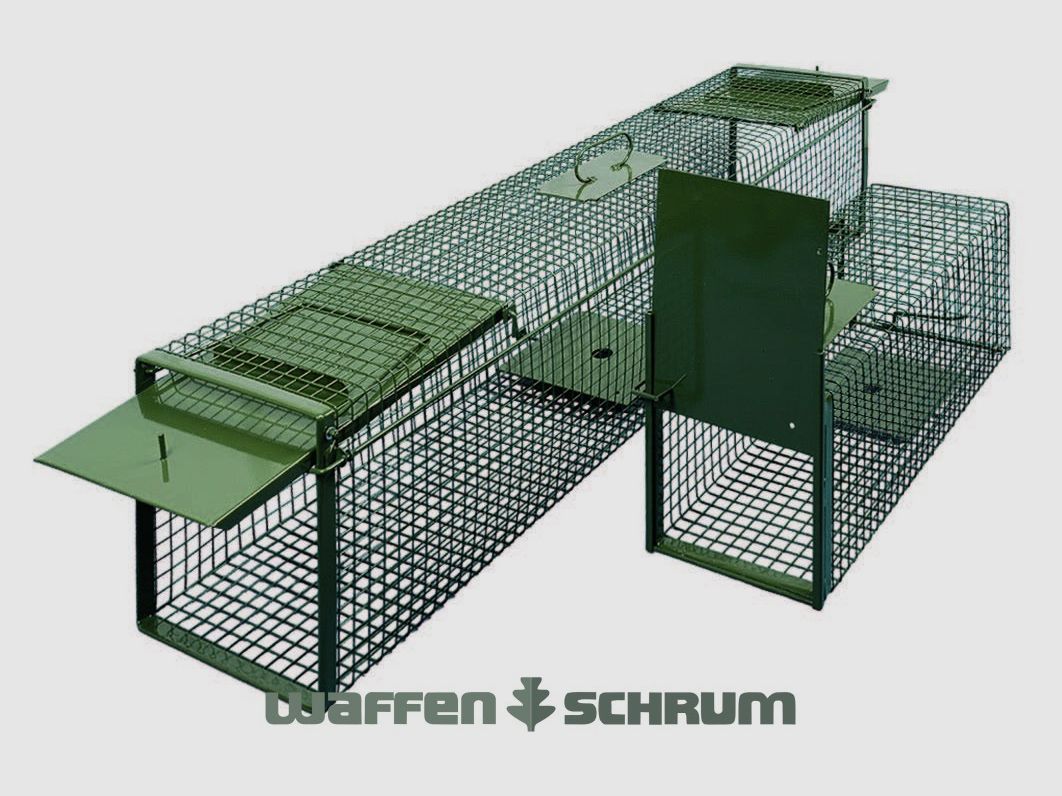 DAUTHvertrieb Lebendfangfalle Draht 2türig 134x28x32cm