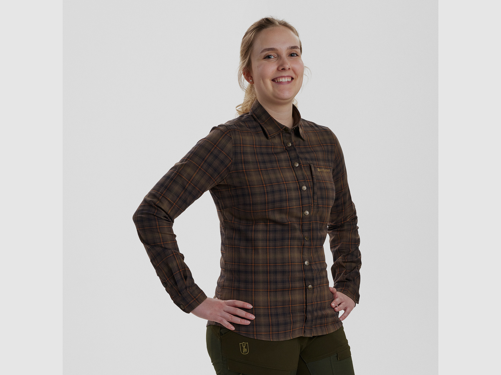 Lady Emery Hemd - Green Check – Kleidergröße Damen: 36