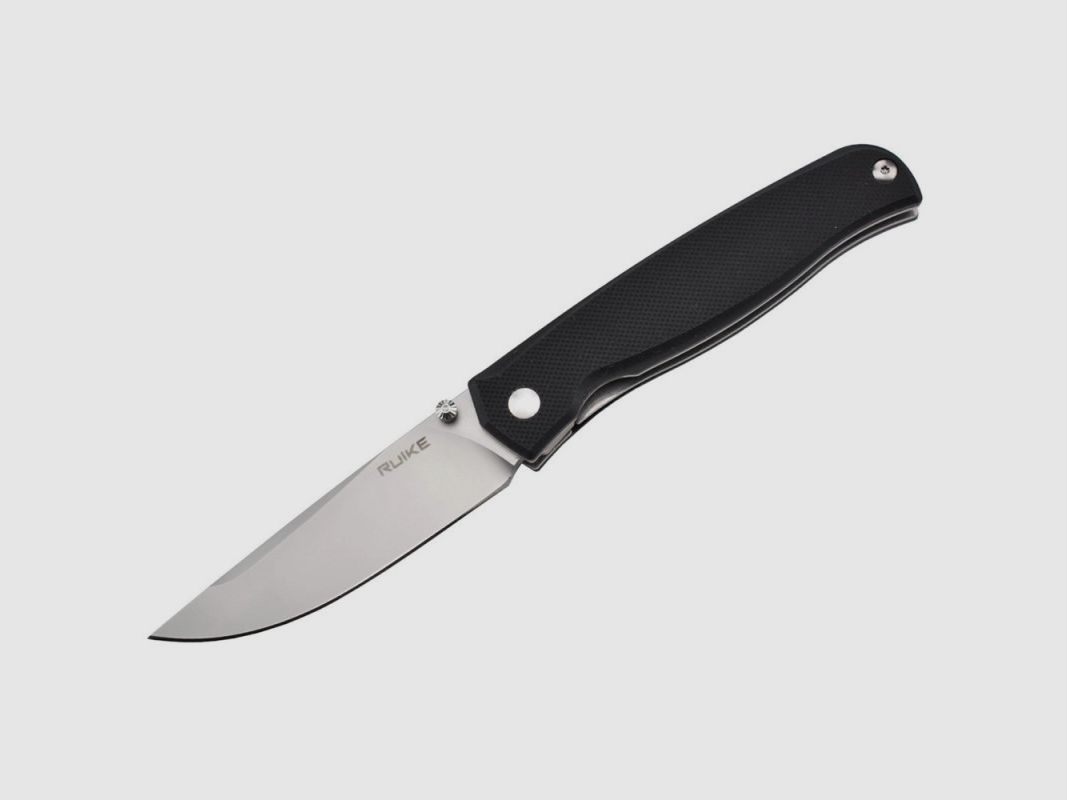 COLTELLO RUIKE P661B MANICO G10 NERO LAMA DROP POINT, immagine 1 di 6