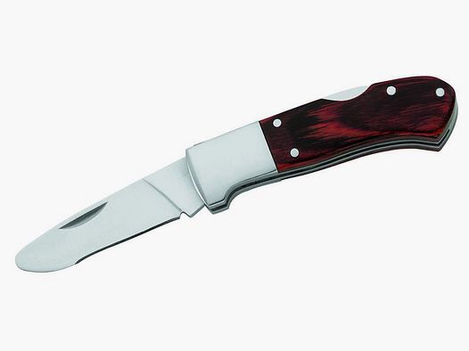 Kinder-Taschenmesser runde Spitze Pakkaholz, feststellbare Klinge