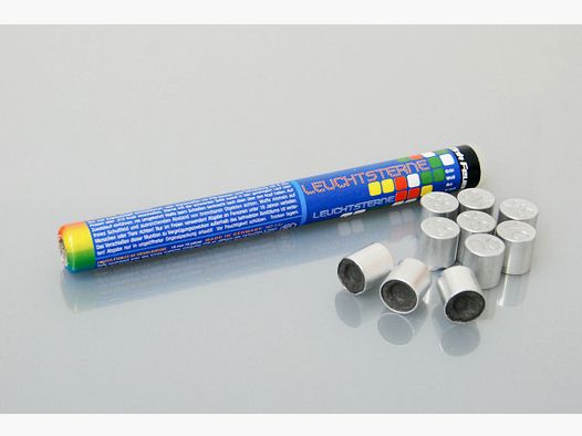 ZINK 4-FARBEN-LEUCHTSTERNE - 10 SCHUSS - 15 MM