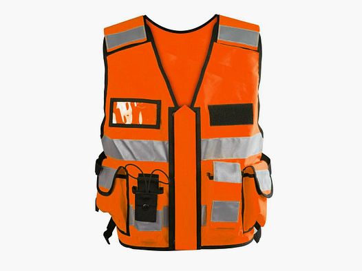 Einsatz-Warnweste Sicherheitsweste Reflektierend Orange