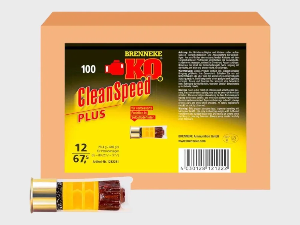 Brenneke K.O. CleanSpeed Plus Slug 28g / Cal. 12/67.5 / 100 pcs.