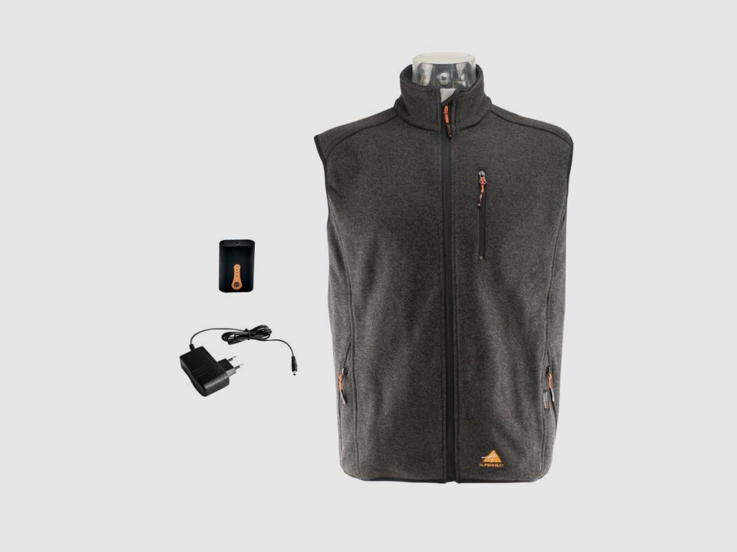 Alpenheat Beheizte Fleece Weste Grün Melange
