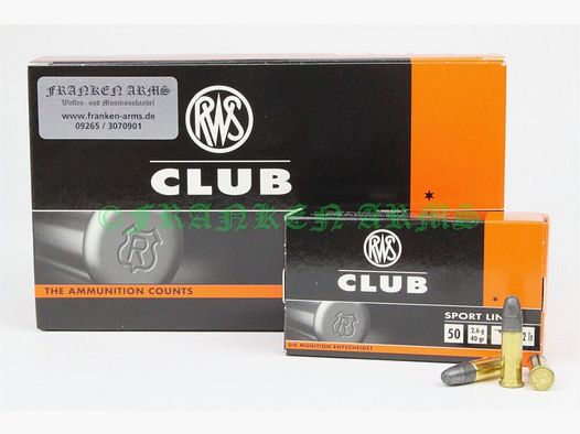 RWS Club .22 l.r. 40gr. 2,6g 50 piezas precios por cantidad