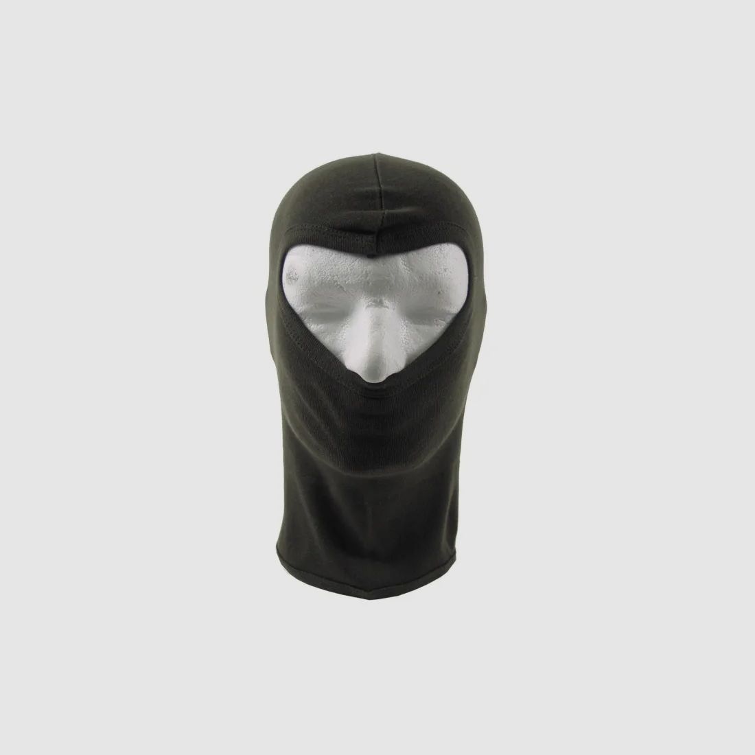 Sturmmaske / Balaclava - 1 Loch - dünn - Baumwolle - Oliv