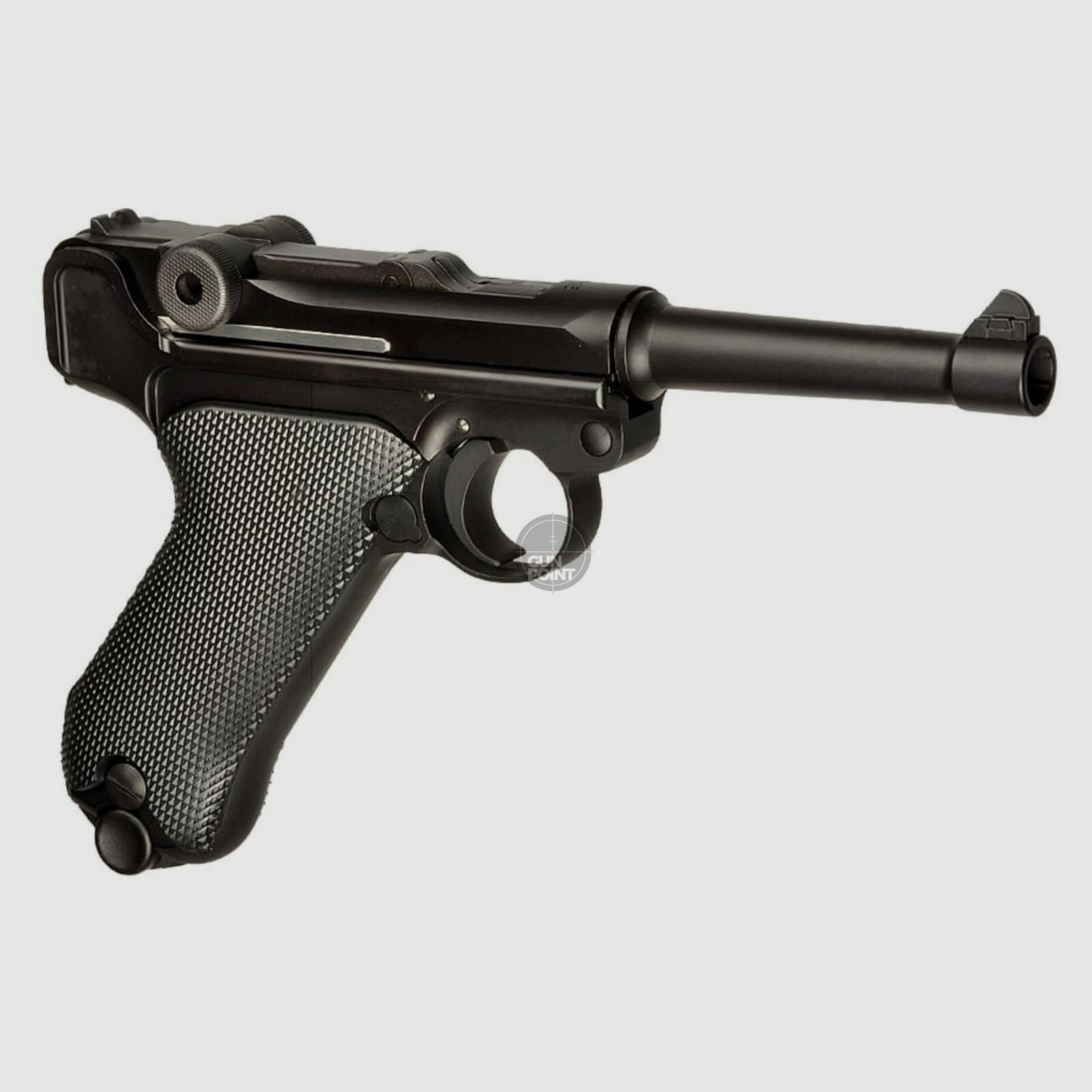 Softair - Pistole - WE P08 Full Metal GBB-Schwarz - ab 18, ber 0,5 Joule