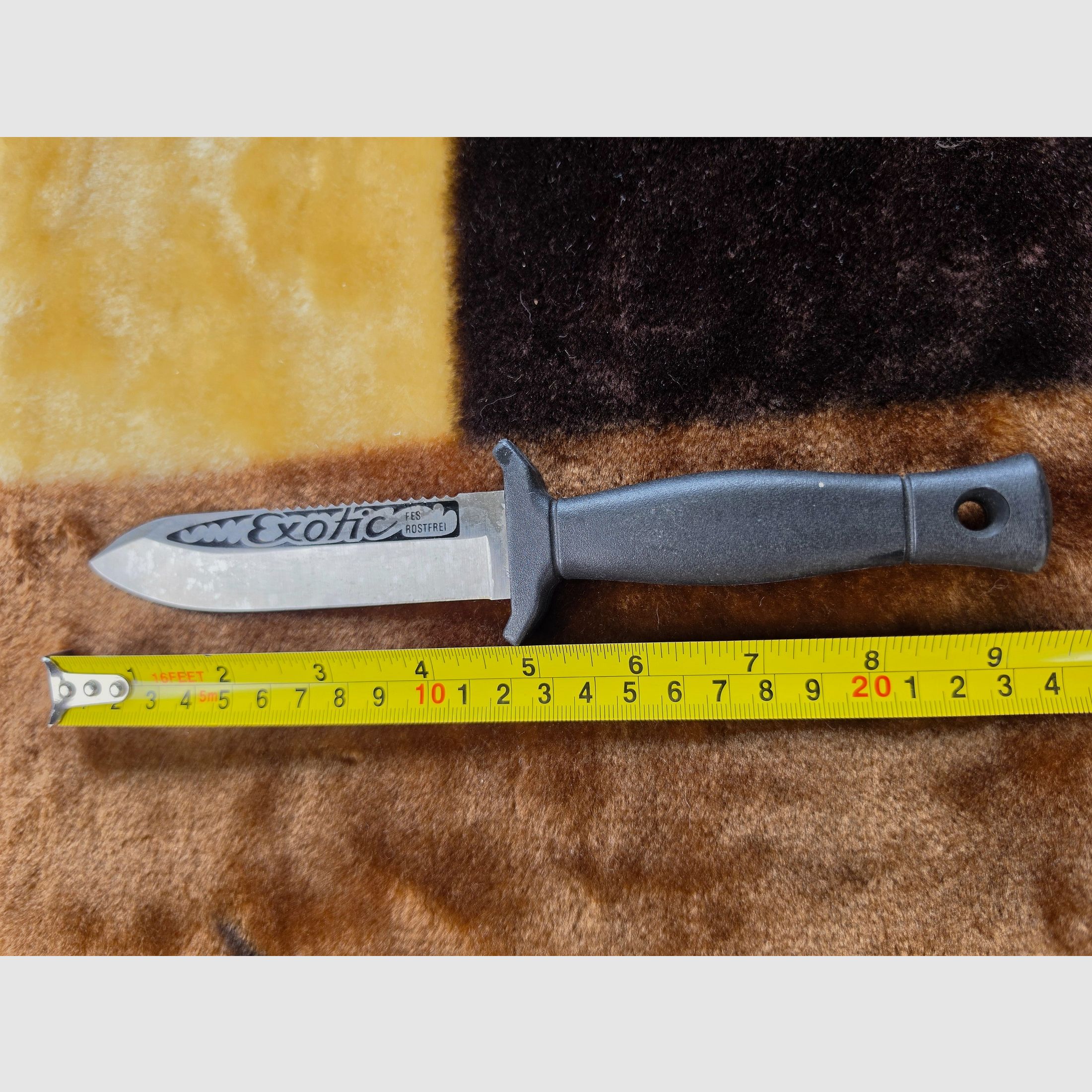 Exotic FES Rostfrei Feststehendes Taucher- & Outdoormesser mit Teilsägeschliff, Bild 3 von 4