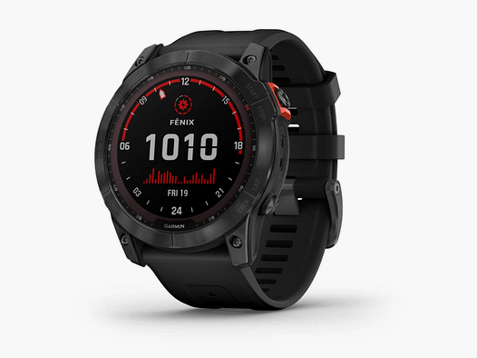 GARMIN GPS Fenix 7x Solar Czarny z czarnym paskiem