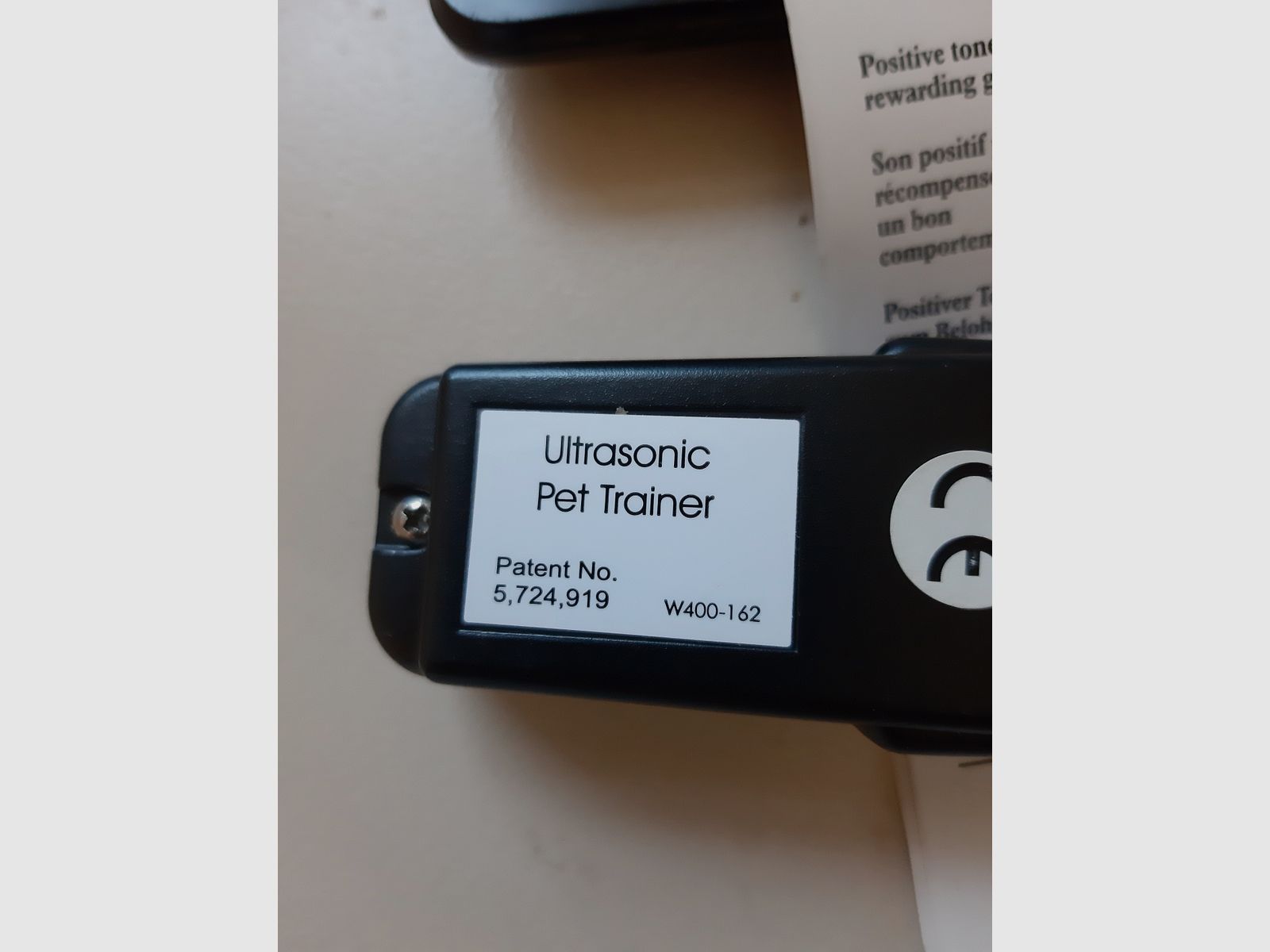 Marken PET - TRAINER Lob en Tadel, Ultraschall ZEER goed, + 1 Speciale RVS Zechenzange, Klinisch Geschikt, Als NIEUW