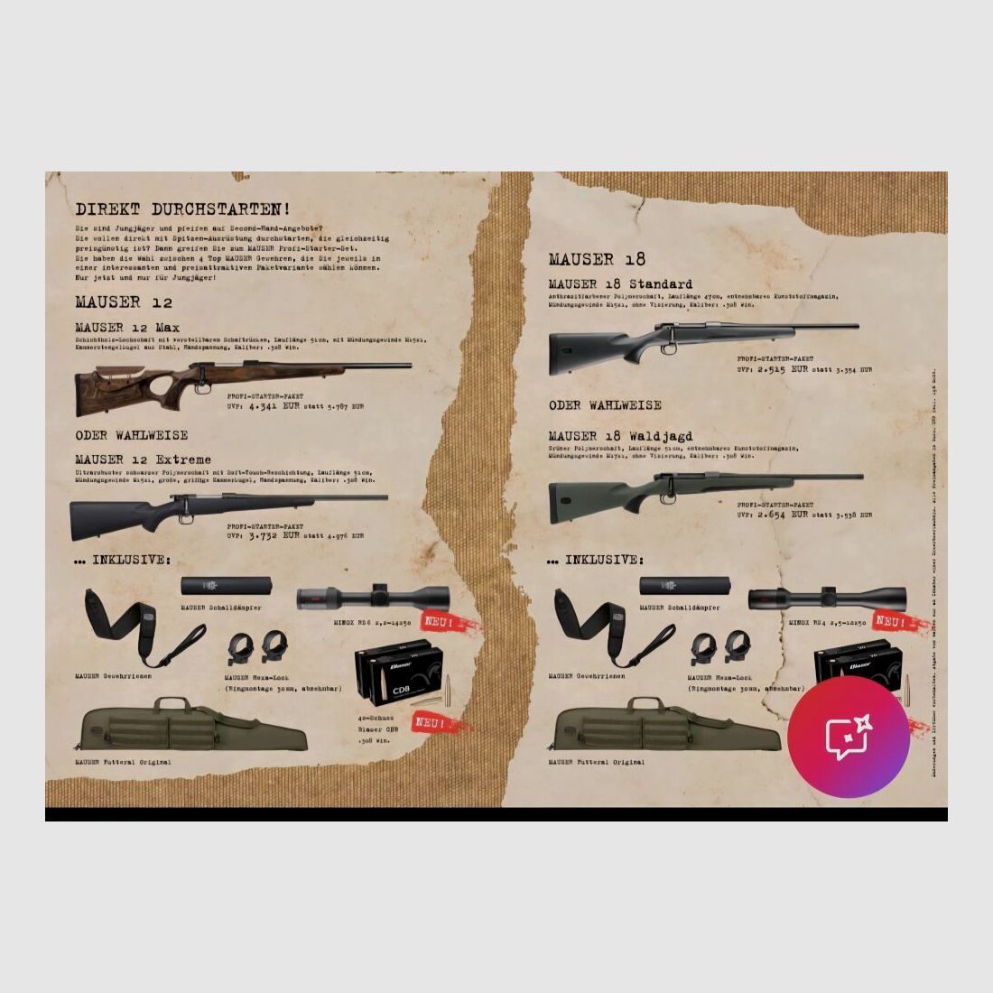 Pacchetto Mauser Jungjäger