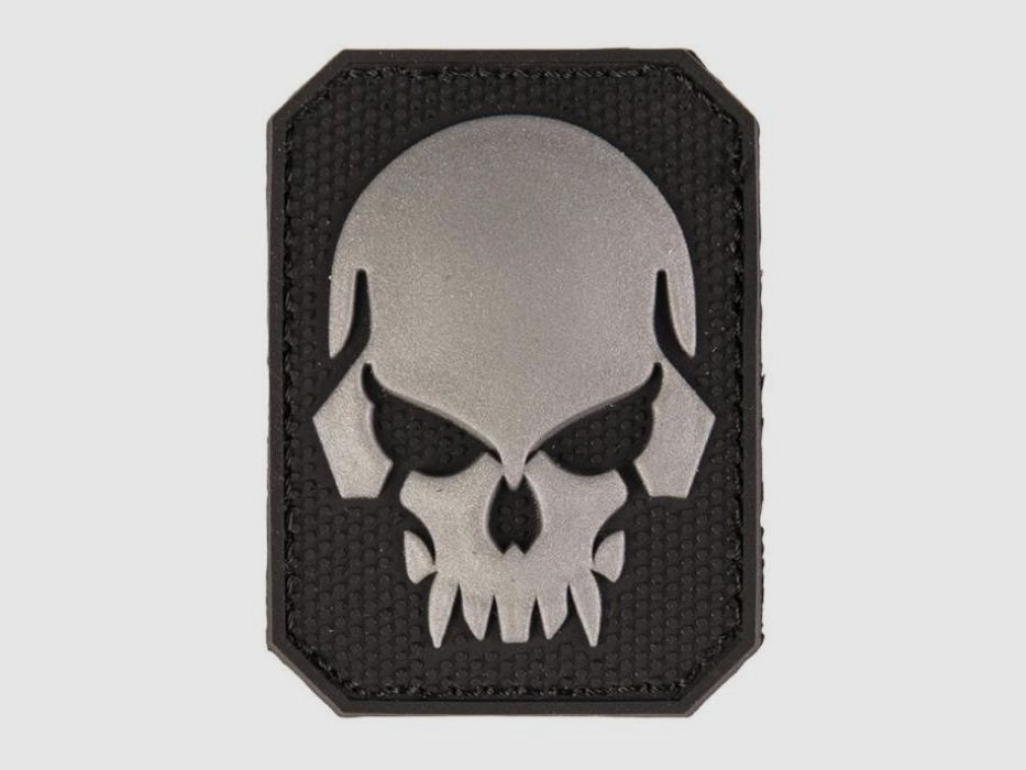 PVC Skull Patch 6 x 4,5 cm, afbeelding 2 van 4