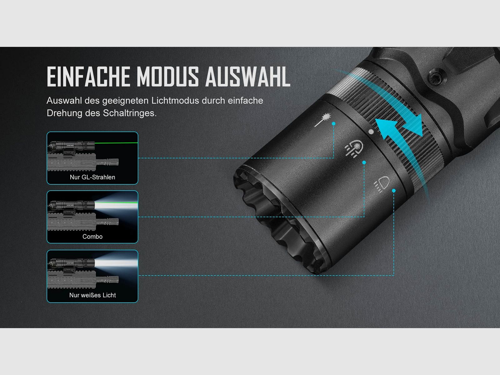 Olight Odin GL Mini Tactische Zaklamp, afbeelding 4 van 15