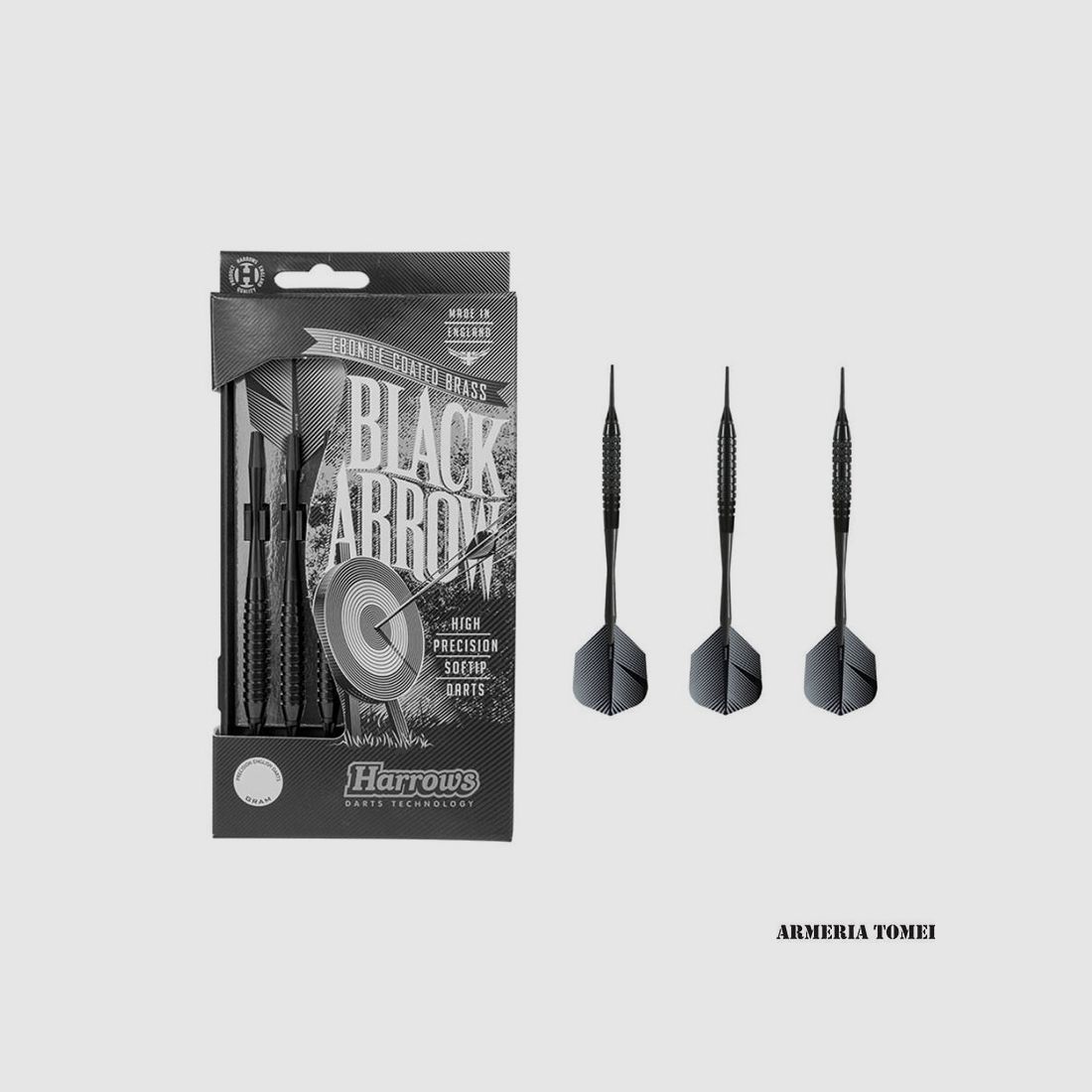 HARROWS – BLACK ARROW SOFTIP EBONITBESCHICHTETE BRASS HOCHPRÄZISION (3PZ)