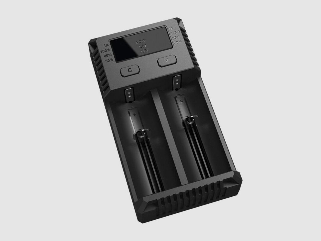 Nitecore NEW i2 - Ladegerät für Li-Ion, LiFePo, Ni-MH, Ni-CD Akkus (Neue Version)