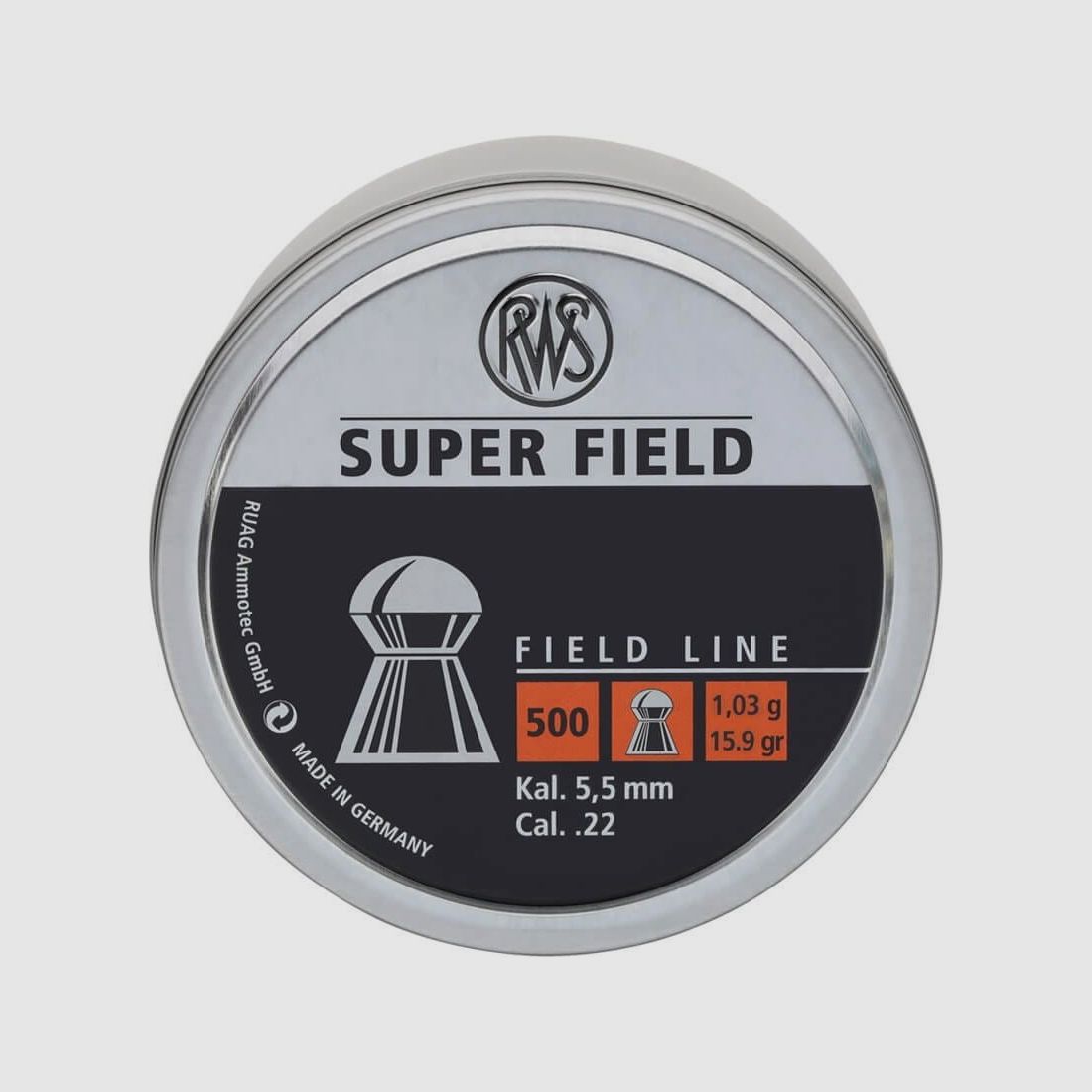 RWS S-FIELD Diabolo 5.5 mm Ø5.52 1.03 g 500 pcs