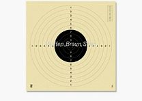 Pistola Krüger objetivo 25/50m y rifle 100m numerados de forma continua 55x52 cm