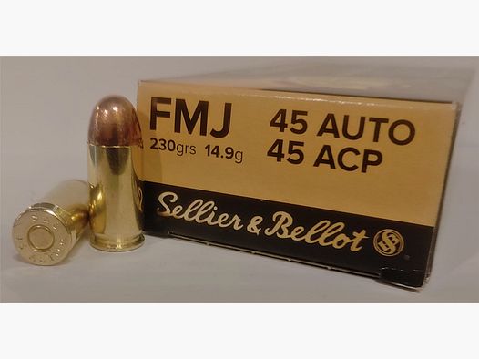 Amunicja Sellier&Bellot kal. .45 AUTO/.45 ACP FMJ 14,9g 230gr