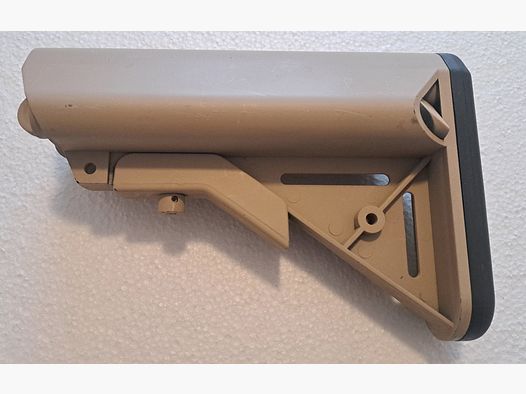 AR-15 / M4 Carbine stock with storage compartment Sand Mil-Spec.