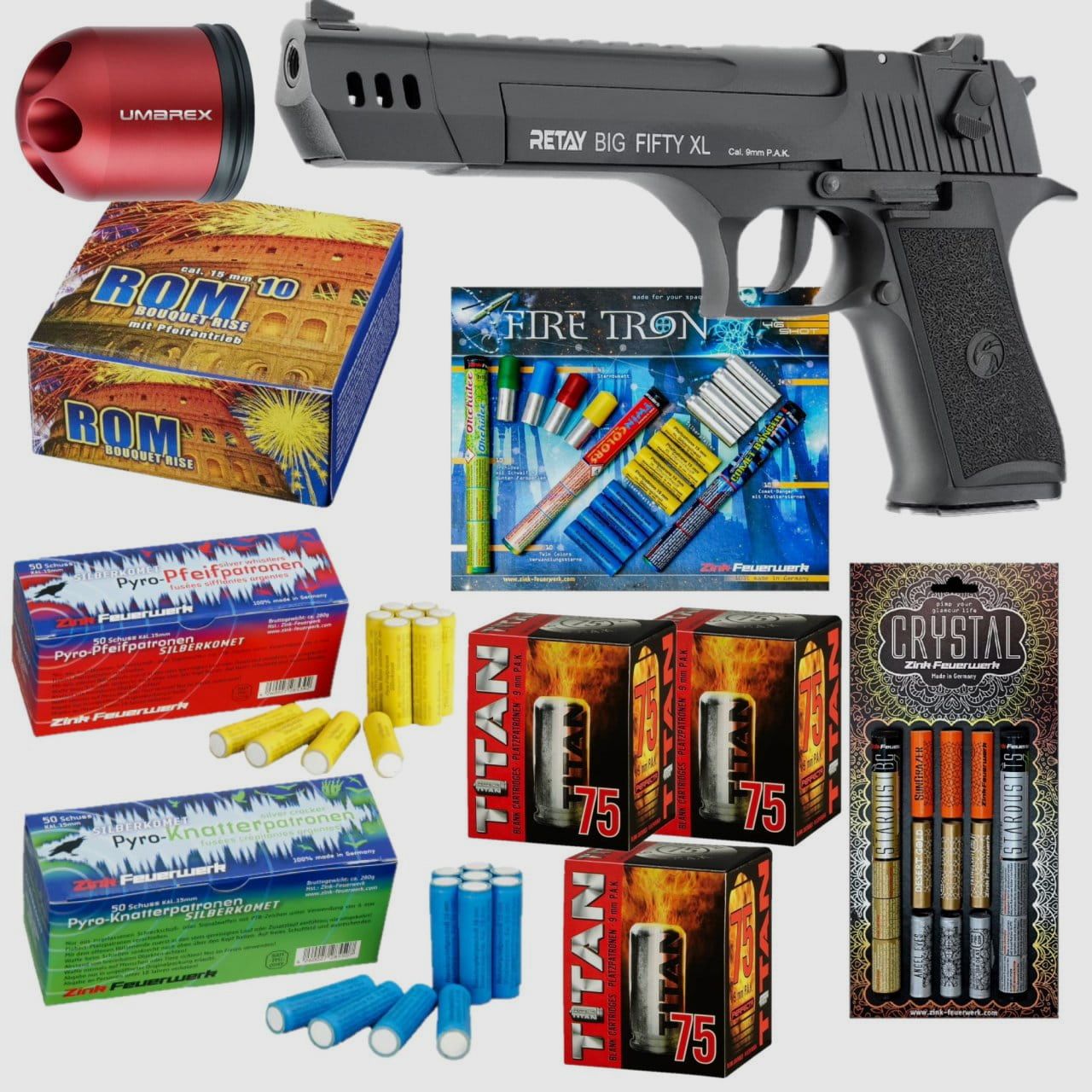 Blank Firing Fireworks Set Retay Big Fifty XL