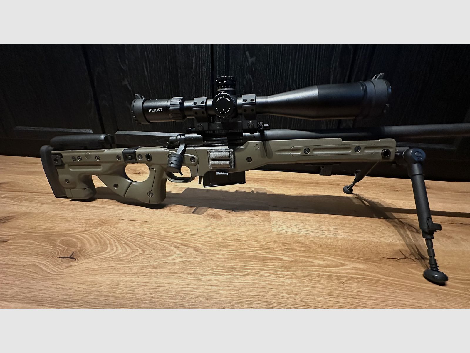 Remington 700 Police in G22 look Accurracy International AT AICS stone gray-olive, without optics/mount. Stock also available separately!