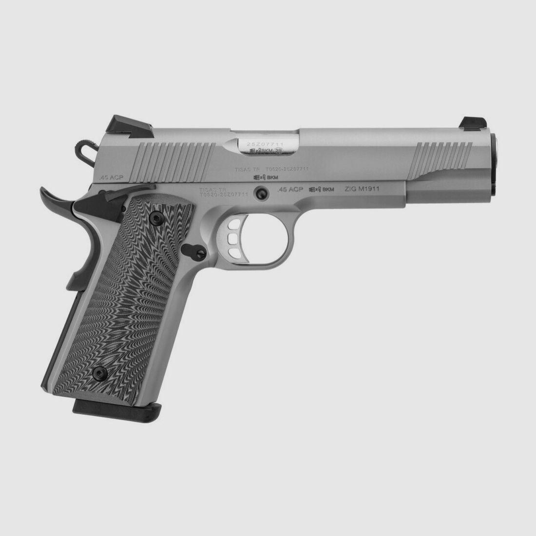 Pistola Tisas ZIG M 1911 inox 5″ cal 9×19 mm, immagine 1 di 10
