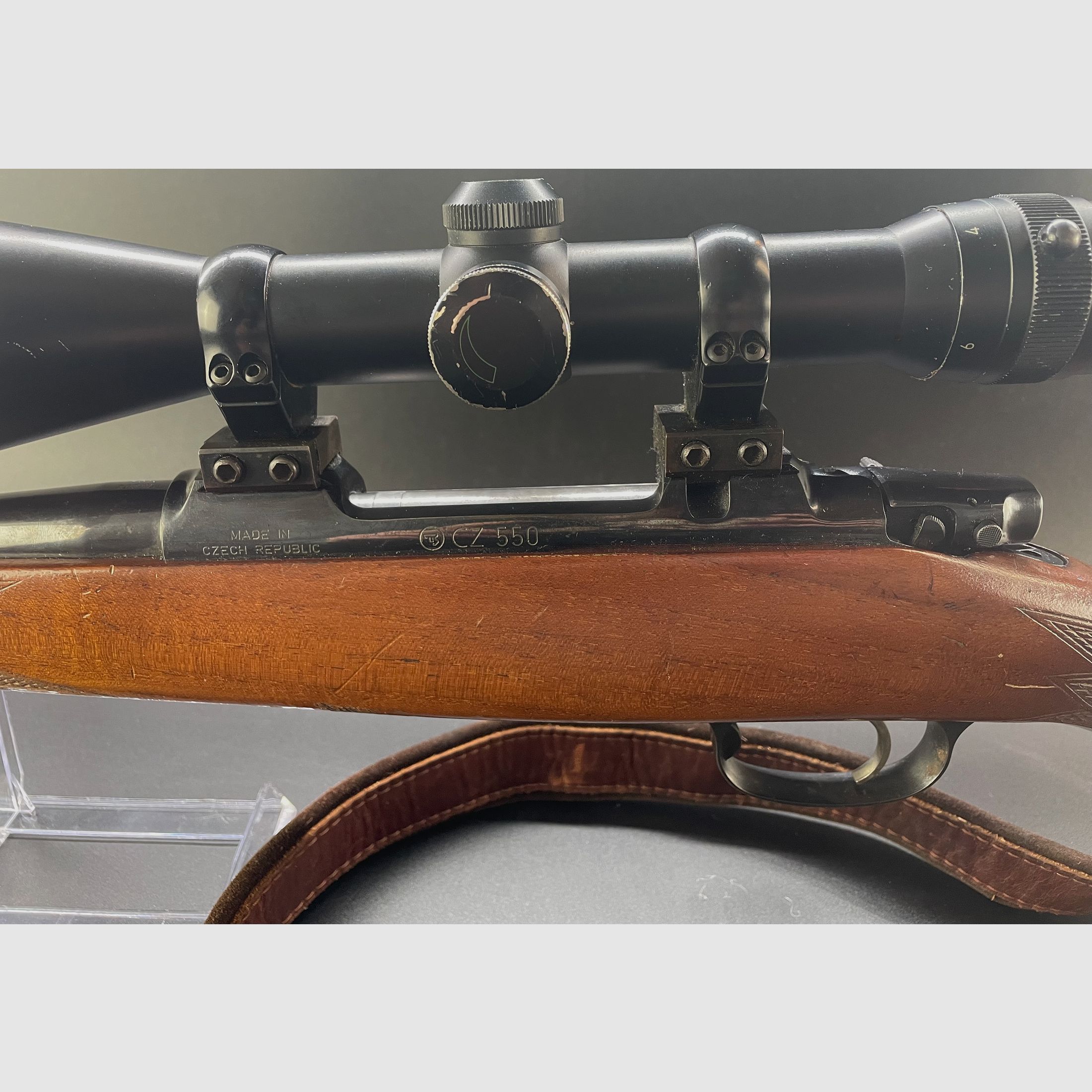 Brünner weapons factory Mod. 550 .308Win repeating rifle with original clamp mount Kettner scope 3-12x56