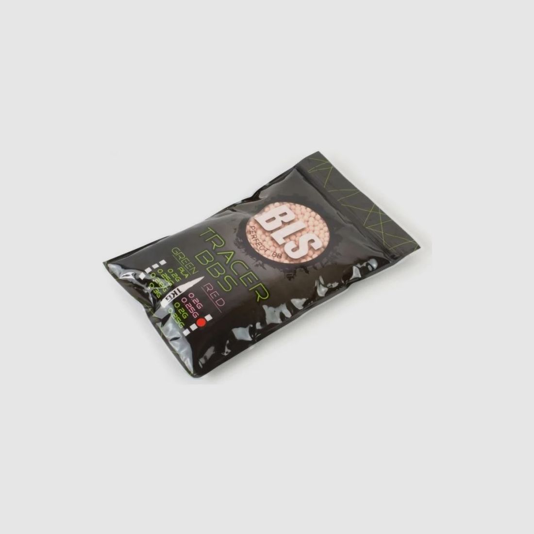 BLS Airsoft Tracer BB`s 0.20g "Glow in the Dark" (5000 Stück) - Leuchtspur Rot