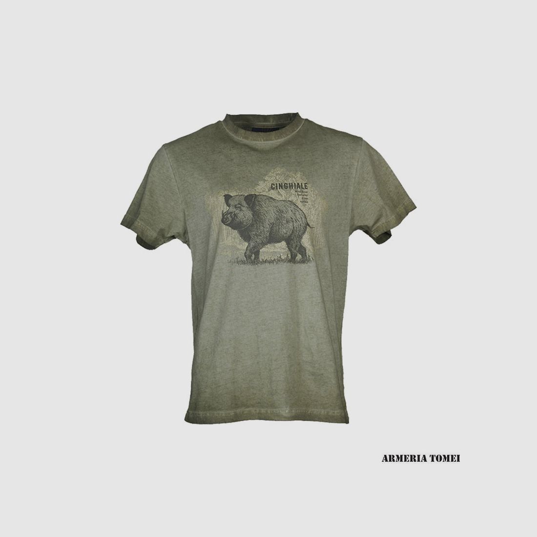 T-SHIRT – UNIVERS – SANGLIER Vert, image 1 sur 2
