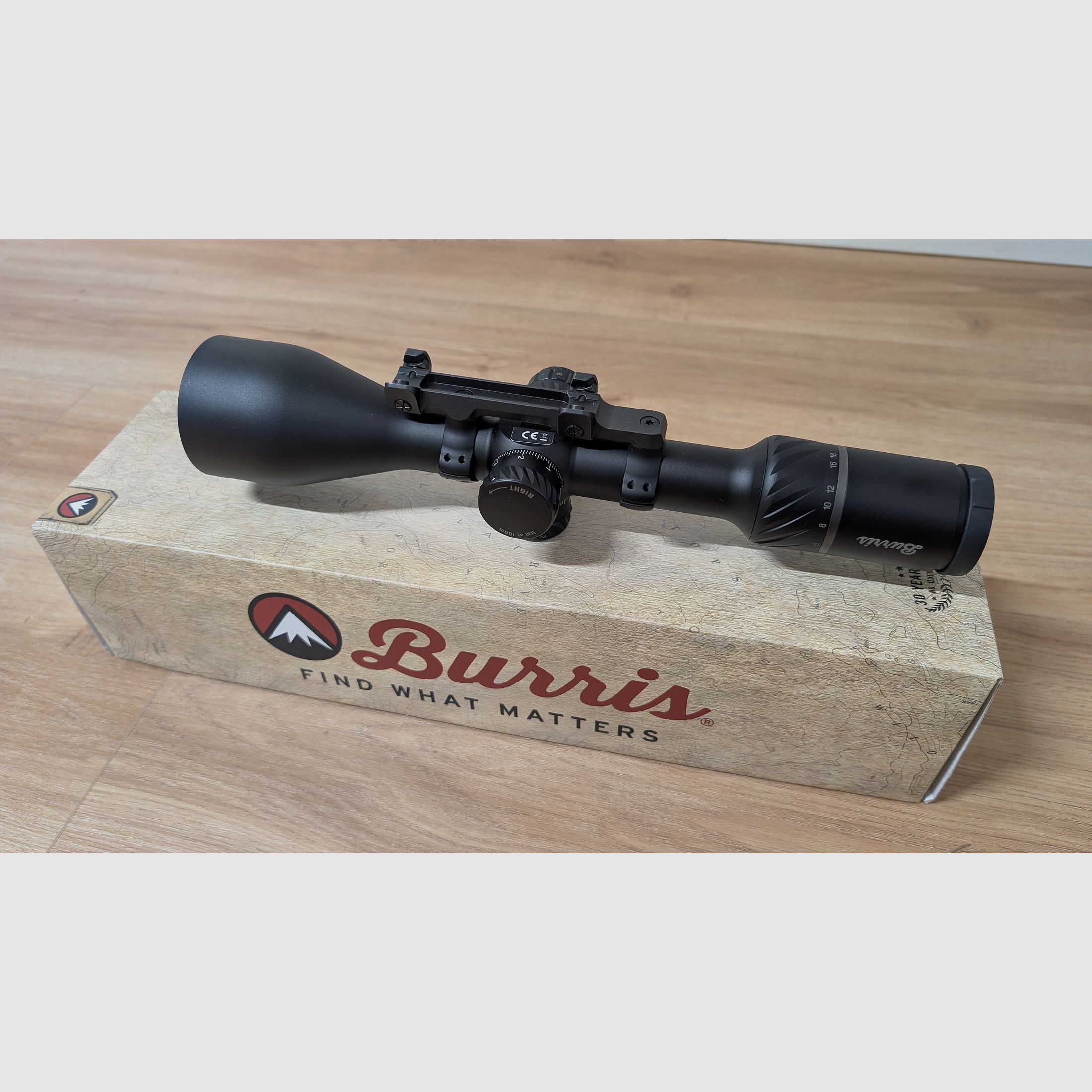 Burris Six XE 3-18x56 SCR2 Mil FFP, riflescope, like new