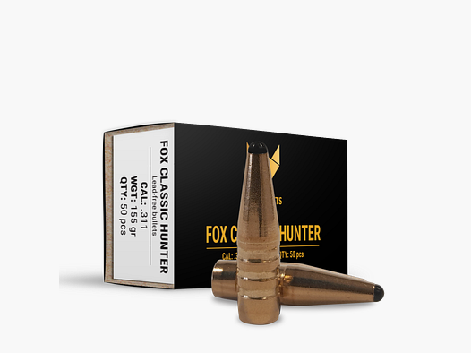Fox Bullets Classic Hunter .311 10,0 g / 155 gr bleifreie Geschosse – 50 Stück