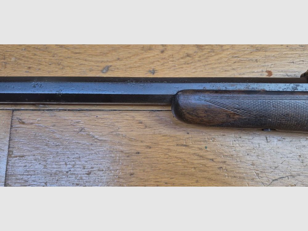 Carabine de précision belge orée du siècle (XX°! -vers 1900) — Système Warnant — Cal. 6mm Flobert — Artisan liégeois – Crosse cassée/réparée mais très saine -Mécanique et canon impeccable – EM, image 35 sur 37
