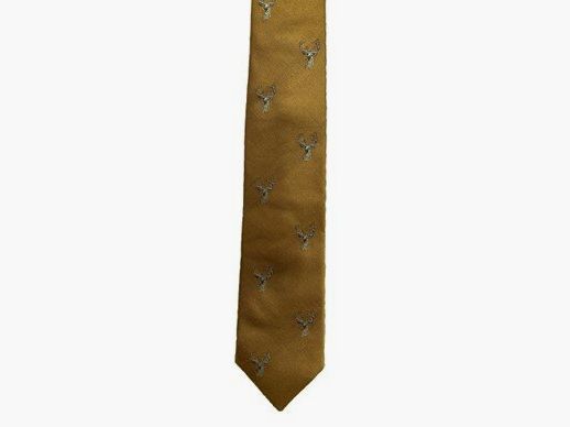 Lovergreen Krawatte Motiv Seidenkrawatte golden Hirsch
