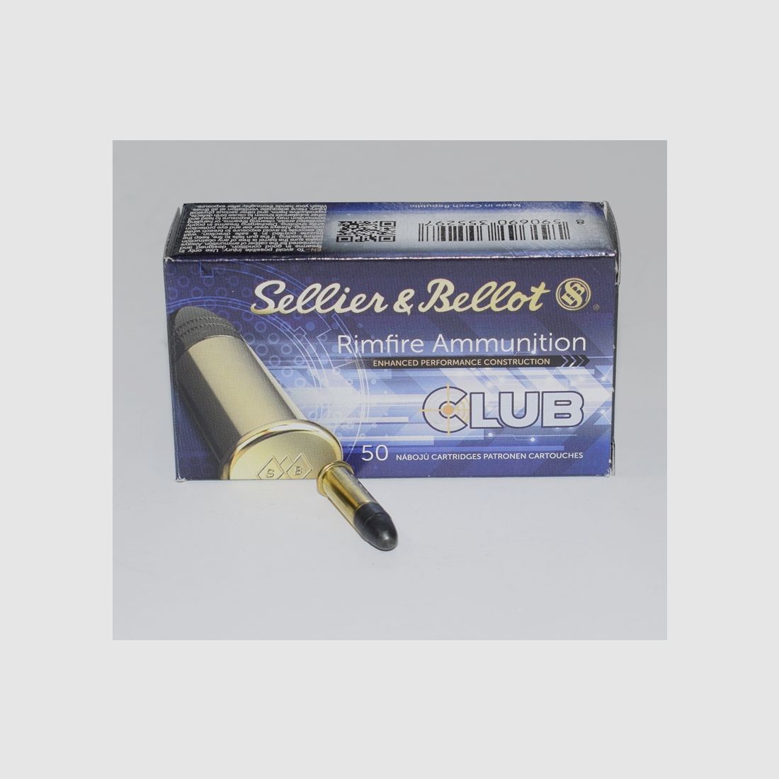 Scatola da 50 cartucce 22lr Sellier Bellot Club 40 grains, immagine 1 di 2