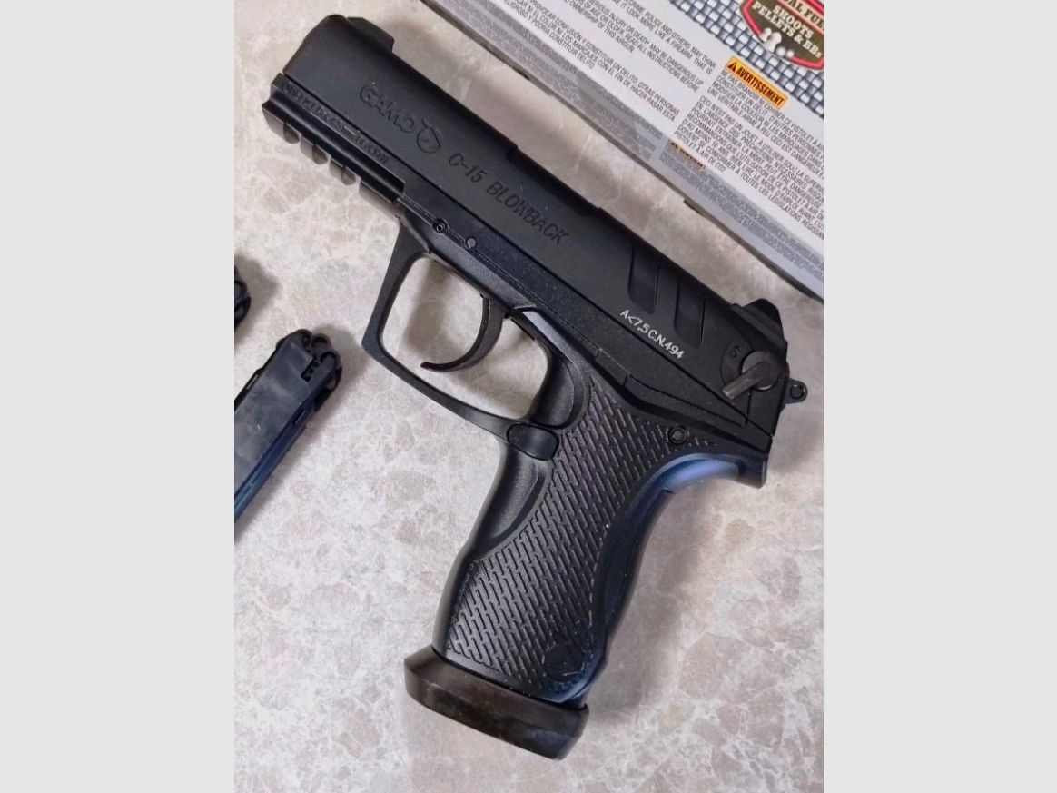 NEU Gamo C-15 Blowback CAL 4,5 schwarz CO2 Pistole