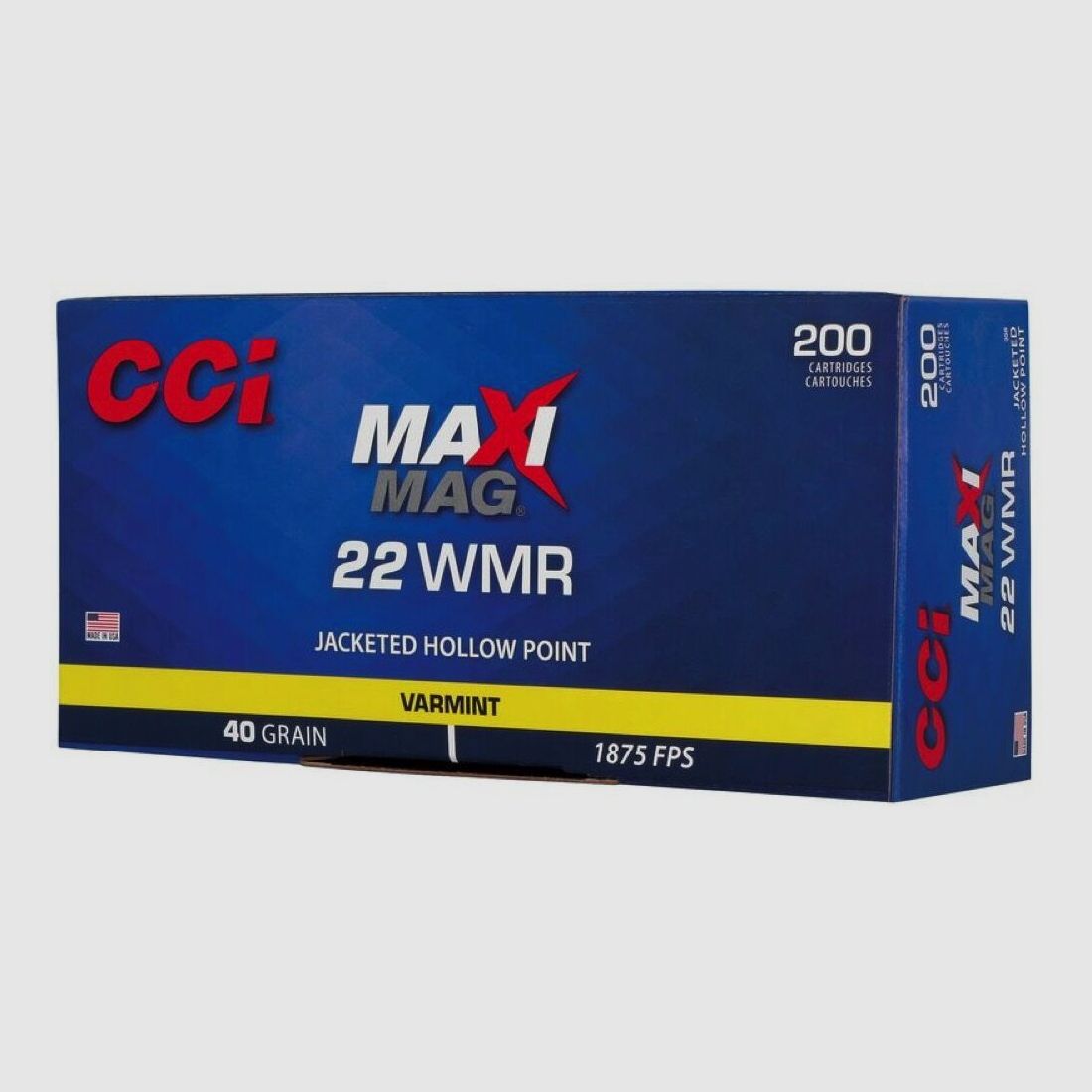 CCI Maxi-Mag JHP 40grs 200St .22wmr