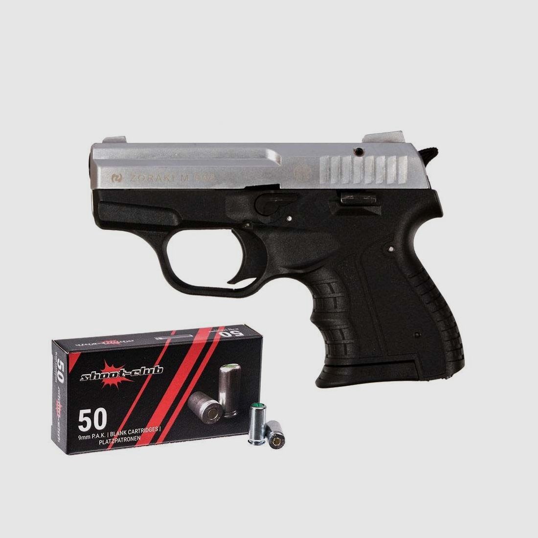 Zoraki Zoraki 906 matte/chrome - Set including shoot-club ammunition