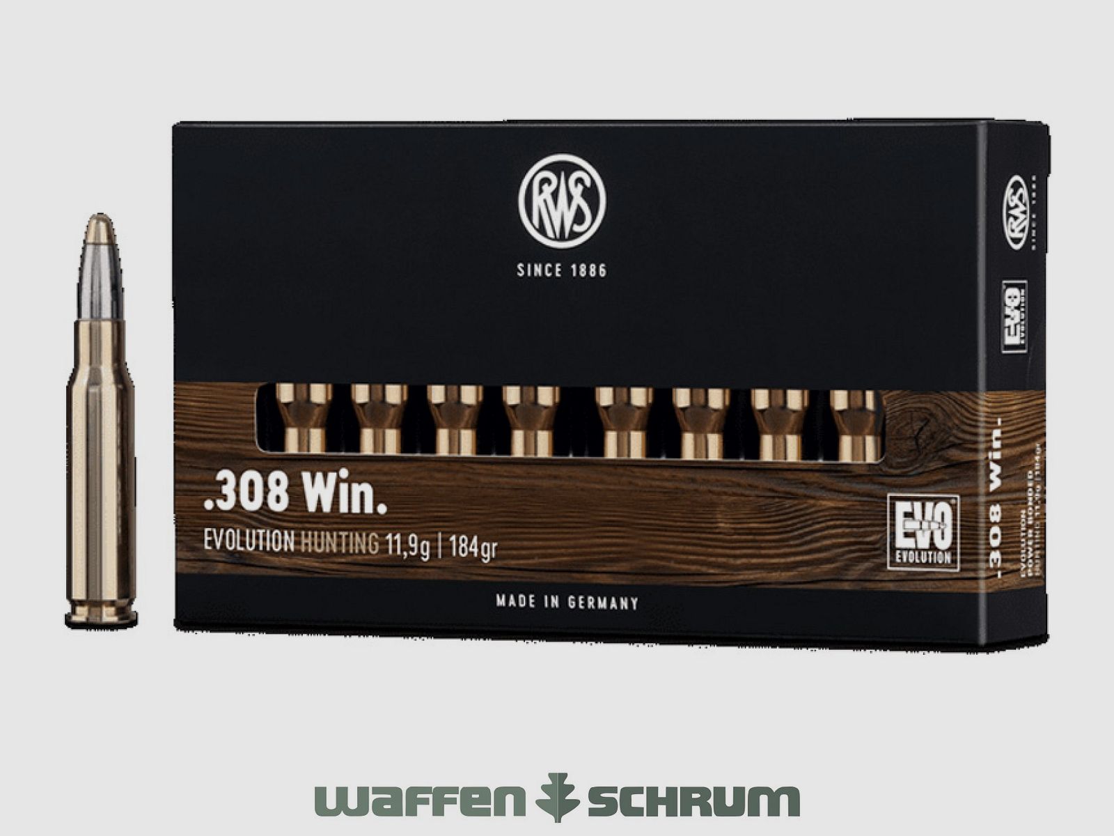 RWS EVO 11,9g - 184gr .308Win