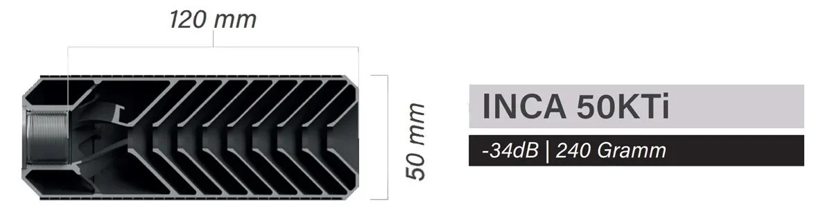 Suppressor FBT INCA AIR K 50Ti cal. .338 (up to 8.6 mm) (civilian), image 2 of 2