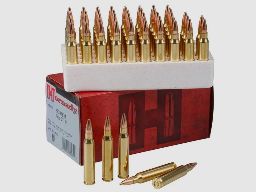 Hornady Match .223 Rem. 52GR BTHP Match 50 Patronen