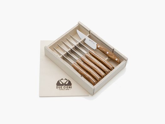 Due Cigni - Set 6 Stk. American Steak "Serie 1896" Olive