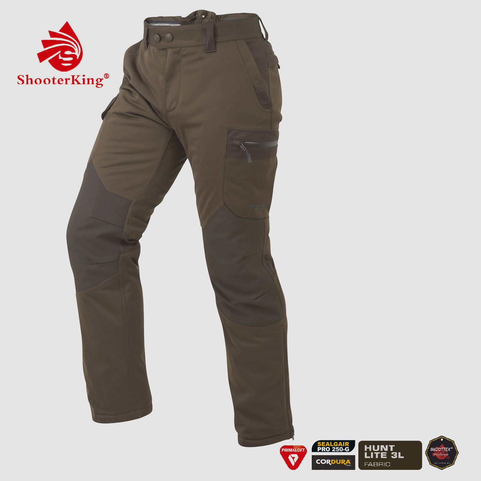 SHOOTERKING Huntflex Primaloft Winter Hose braun/oliv