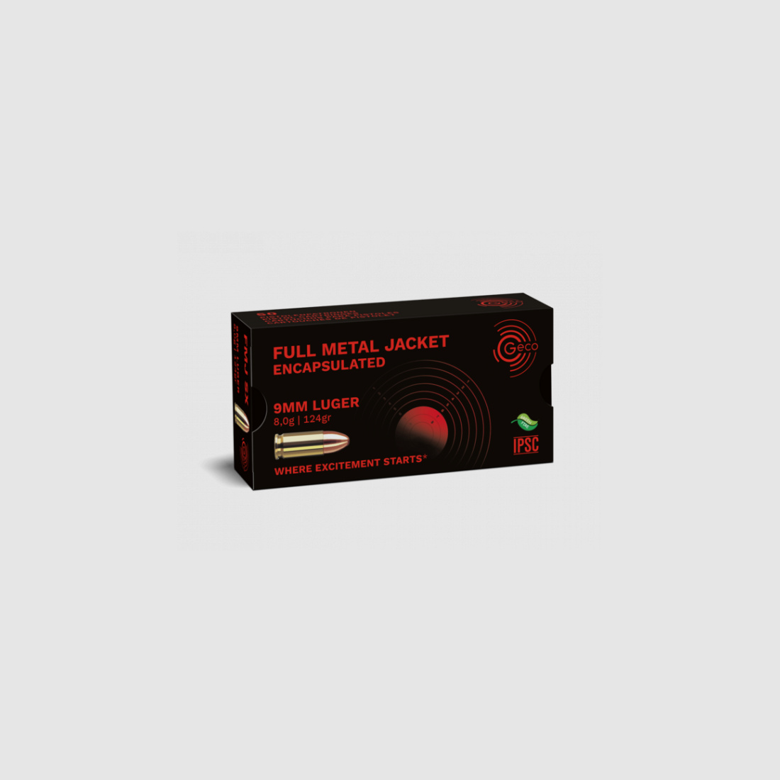 GECO 9MM LUGER SX - FMJ 124 GRS. - 50 SCHUSS - NON-TOX