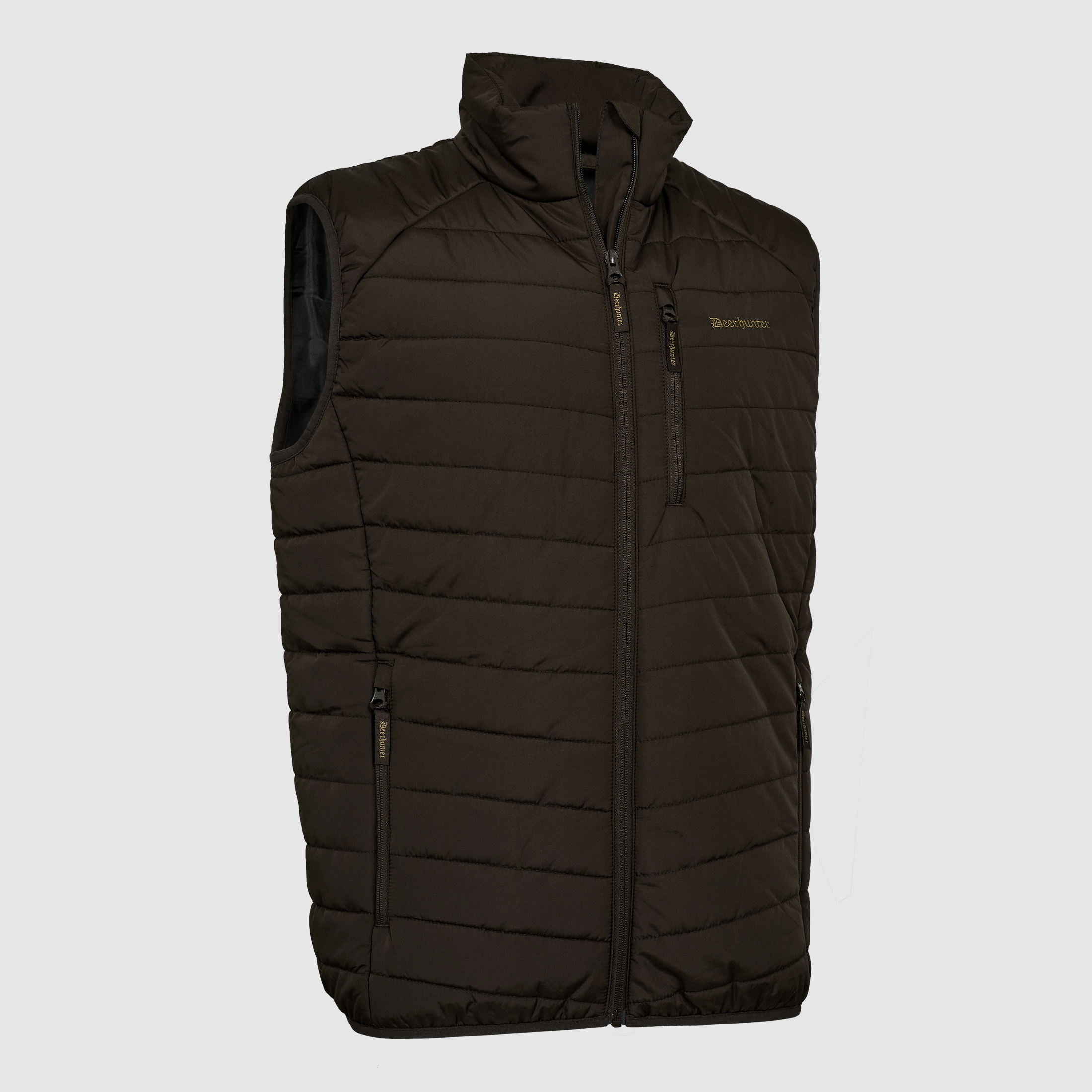 Moor Voll wattierte Weste - Brown Leaf – Größe: 5XL