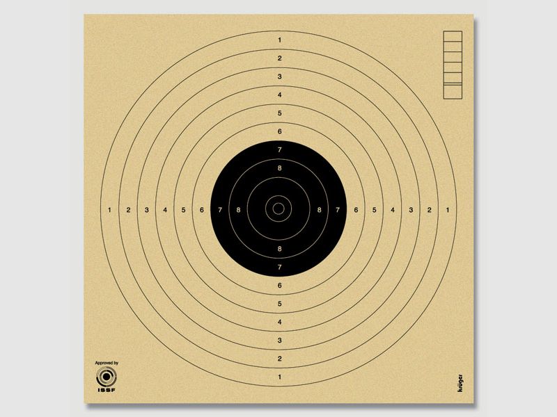 Krüger-Schießscheiben Lupi-Scheiben m.Nr. schwarz Schießscheiben