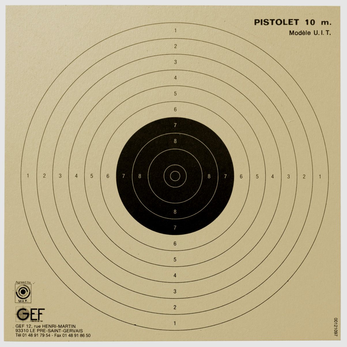 Cibles pistolet 10m (x100)